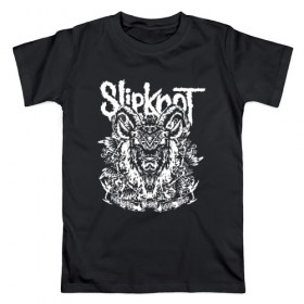 Мужская футболка хлопок с принтом Slipknot , 100% хлопок | прямой крой, круглый вырез горловины, длина до линии бедер, слегка спущенное плечо. | 