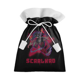 Подарочный 3D мешок с принтом Scarlxrd , 100% полиэстер | Размер: 29*39 см | scarlord | scarlxrd | scxrlord | лорд | рэппер | скар | скарлорд