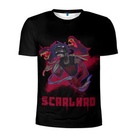 Мужская футболка 3D спортивная с принтом Scarlxrd , 100% полиэстер с улучшенными характеристиками | приталенный силуэт, круглая горловина, широкие плечи, сужается к линии бедра | scarlord | scarlxrd | scxrlord | лорд | рэппер | скар | скарлорд