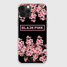 Чехол для iPhone 12 Pro Max с принтом BlackPink sakura , Силикон |  | black  pink | blackpink | jennie | jisoo | k pop | lalisa | sakura | группа | к поп | корейская группа | розовый | сакура | черный