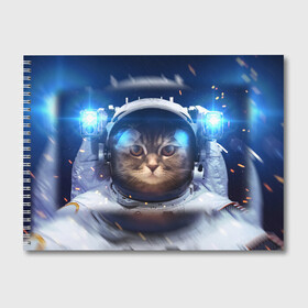 Альбом для рисования с принтом КОТ АСТРОНАВТ , 100% бумага
 | матовая бумага, плотность 200 мг. | Тематика изображения на принте: astronaut | cat | space | животные | космос | кот | кот астронавт