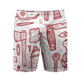 Мужские шорты 3D спортивные с принтом Инструменты ,  |  | old school | taknado | urban | граффити | илюстратор | сибирь | стрит арт | тату