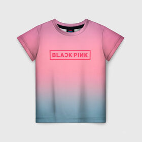 Детская футболка 3D с принтом BlackPink , 100% гипоаллергенный полиэфир | прямой крой, круглый вырез горловины, длина до линии бедер, чуть спущенное плечо, ткань немного тянется | black  pink | blackpink | flowers | jennie | jisoo | k pop | lalisa | sakura | группа | к поп | корейская группа | растения | розовый | сакура | цветы | черный