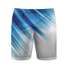 Мужские шорты 3D спортивные с принтом ABSTRACT BLUE ,  |  | abstract | blue | geometry | абстракция | геометрия | градиент | линии | синий