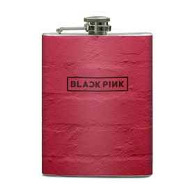 Фляга с принтом BlackPink wall , металлический корпус | емкость 0,22 л, размер 125 х 94 мм. Виниловая наклейка запечатывается полностью | black  pink | blackpink | jennie | jisoo | k pop | lalisa | группа | к поп | корейская группа | розовый | черный