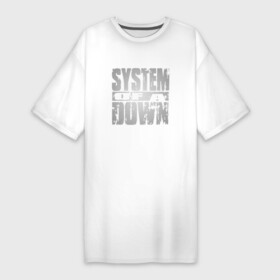 Платье-футболка хлопок с принтом System of a Down ,  |  | soad | soil | system of a down | группа | дав | дарон малакян | джон долмаян | метал | ню | оф | рок | серж танкян | систем | соад | сод | соэд | шаво одаджян | э доун