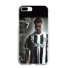 Чехол для iPhone 7Plus/8 Plus матовый с принтом RONALDO JUVE SPORT , Силикон | Область печати: задняя сторона чехла, без боковых панелей | cr7 | fc | клуб | криштиану роналду | роналдо | фк | ювентус