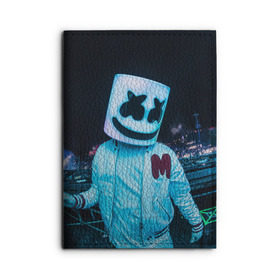 Обложка для автодокументов с принтом MARSHMELLO , натуральная кожа |  размер 19,9*13 см; внутри 4 больших “конверта” для документов и один маленький отдел — туда идеально встанут права | dj | marshmello | usa | америка | клубная музыка | маршмелло | музыка | музыкант