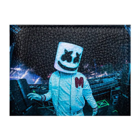 Обложка для студенческого билета с принтом MARSHMELLO , натуральная кожа | Размер: 11*8 см; Печать на всей внешней стороне | dj | marshmello | usa | америка | клубная музыка | маршмелло | музыка | музыкант