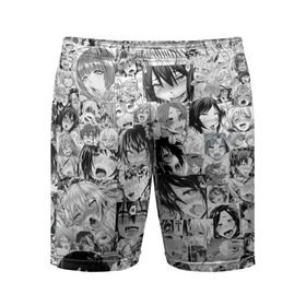 Мужские шорты 3D спортивные с принтом AHEGAO ,  |  | ahegao | kawai | kowai | oppai | otaku | senpai | sugoi | waifu | yandere | ахегао | ковай | отаку | сенпай | яндере