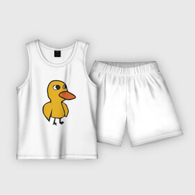 Детская пижама с шортами хлопок с принтом Утка ,  |  | duck | duckling | утенок | утка