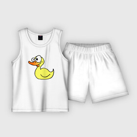 Детская пижама с шортами хлопок с принтом Утка ,  |  | duck | duckling | утенок | утка