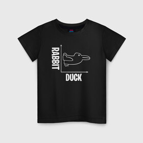 Детская футболка хлопок с принтом Геометрия , 100% хлопок | круглый вырез горловины, полуприлегающий силуэт, длина до линии бедер | duck | duckling | заяц | математика | мем | утенок | утка