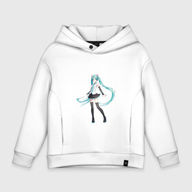 Детское худи Oversize хлопок с принтом Hatsune Miku , френч-терри — 70% хлопок, 30% полиэстер. Мягкий теплый начес внутри —100% хлопок | боковые карманы, эластичные манжеты и нижняя кромка, капюшон на магнитной кнопке | Тематика изображения на принте: anime | aquamarin | aquamarine | everlasting | hatsune | j pop | miku | projectdiva | singer | summer | vocaloid | аквамарин | аниме | бесконечное | вокалоид | лето | мику | певица | хацуне | хацунэ