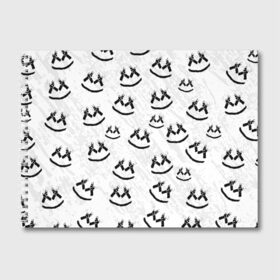 Альбом для рисования с принтом MARSHMELLO PATTERN , 100% бумага
 | матовая бумага, плотность 200 мг. | dj | marshmello | usa | америка | клубная музыка | маршмелло | музыка | музыкант