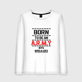 Женский лонгслив хлопок с принтом BTS ARMY , 100% хлопок |  | bts | bts army | j hope | jimin | jin | jungkook | k pop | rap monster | rapmon | suga | v | бтс | группа | корея