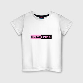 Детская футболка хлопок с принтом BlackPink , 100% хлопок | круглый вырез горловины, полуприлегающий силуэт, длина до линии бедер | black  pink | blackpink | jennie | jisoo | k pop | lalisa | группа | к поп | корейская группа | розовый | черный