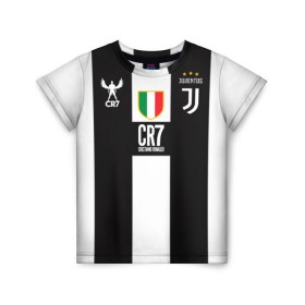 Детская футболка 3D с принтом Ronaldo Juventus / CR7 , 100% гипоаллергенный полиэфир | прямой крой, круглый вырез горловины, длина до линии бедер, чуть спущенное плечо, ткань немного тянется | cr7 | cristiano | juventus | ronaldo | криштиано | криштиану | роналдо | роналду | форма | футбольная | юва | ювентус
