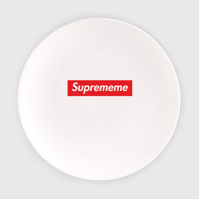 Тарелка с принтом Suprememe , фарфор | диаметр - 210 мм
диаметр для нанесения принта - 120 мм | supreme | мем | супреме | суприм