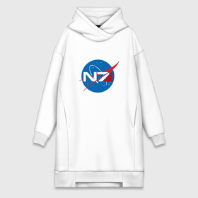 Платье-худи хлопок с принтом NASA N7 MASS EFFECT ,  |  | logo | n7 | nasa | space | логотип | масс эффект | н7 | наса