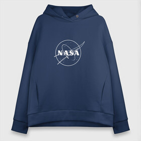 Женское худи Oversize хлопок с принтом NASA COLLECTION , френч-терри — 70% хлопок, 30% полиэстер. Мягкий теплый начес внутри —100% хлопок | боковые карманы, эластичные манжеты и нижняя кромка, капюшон на магнитной кнопке | Тематика изображения на принте: 