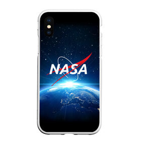 Чехол для iPhone XS Max матовый с принтом NASA , Силикон | Область печати: задняя сторона чехла, без боковых панелей | galaxy | nasa | planet | star | астрономия | галактика | звезды | космос | надписи | наса | планета
