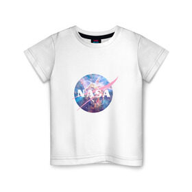 Детская футболка хлопок с принтом Nasa space collection , 100% хлопок | круглый вырез горловины, полуприлегающий силуэт, длина до линии бедер | 