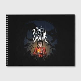 Альбом для рисования с принтом DON`T STARVE , 100% бумага
 | матовая бумага, плотность 200 мг. | action | adventure | dont starve | gamer | player | twitch | игра