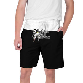 Мужские шорты 3D с принтом System of a Down ,  полиэстер 100% | прямой крой, два кармана без застежек по бокам. Мягкая трикотажная резинка на поясе, внутри которой широкие завязки. Длина чуть выше колен | 