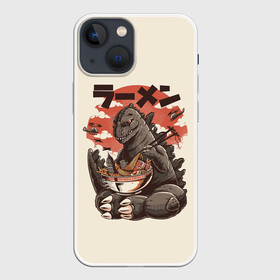 Чехол для iPhone 13 mini с принтом GODZILLA КУШАЕТ | ГОДЗИЛЛА ,  |  | comic con | godzilla | gojira | logo | годзилла | знаки | иероглифы | лого | монстр | фильм | чудовище