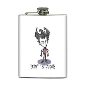 Фляга с принтом Don`t starve , металлический корпус | емкость 0,22 л, размер 125 х 94 мм. Виниловая наклейка запечатывается полностью | 