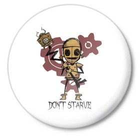 Значок с принтом Don`t starve ,  металл | круглая форма, металлическая застежка в виде булавки | Тематика изображения на принте: 