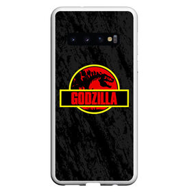 Чехол для Samsung Galaxy S10 с принтом JURASSIC GODZILLA ГОДЗИЛЛА , Силикон | Область печати: задняя сторона чехла, без боковых панелей | Тематика изображения на принте: comic con | godzilla | gojira | logo | годзилла | знаки | иероглифы | лого | монстр | фильм | чудовище