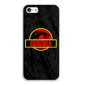 Чехол для iPhone 5/5S матовый с принтом JURASSIC GODZILLA ГОДЗИЛЛА , Силикон | Область печати: задняя сторона чехла, без боковых панелей | Тематика изображения на принте: comic con | godzilla | gojira | logo | годзилла | знаки | иероглифы | лого | монстр | фильм | чудовище