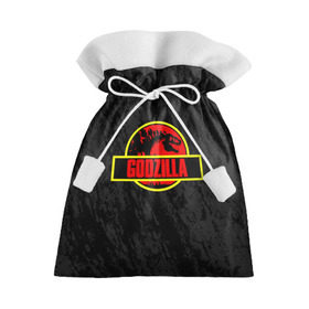 Подарочный 3D мешок с принтом JURASSIC GODZILLA , 100% полиэстер | Размер: 29*39 см | comic con | godzilla | gojira | logo | годзилла | знаки | иероглифы | лого | монстр | фильм | чудовище