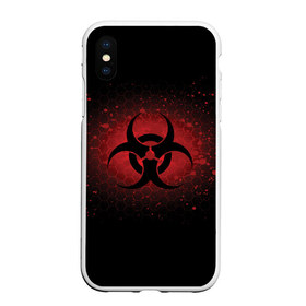 Чехол для iPhone XS Max матовый с принтом Biohazard , Силикон | Область печати: задняя сторона чехла, без боковых панелей | biohazard | plague inc | биологическая опасность | знак