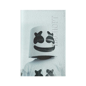 Обложка для паспорта матовая кожа с принтом MARSHMELLO , натуральная матовая кожа | размер 19,3 х 13,7 см; прозрачные пластиковые крепления | dj | marshmello | usa | америка | клубная музыка | маршмелло | музыка | музыкант