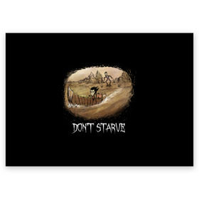 Поздравительная открытка с принтом Dont starve , 100% бумага | плотность бумаги 280 г/м2, матовая, на обратной стороне линовка и место для марки
 | 