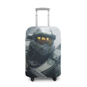 Чехол для чемодана 3D с принтом Halo 5 , 86% полиэфир, 14% спандекс | двустороннее нанесение принта, прорези для ручек и колес | halo | wars | космос | крепость | мир | ореол | оружие | реквием | стратегия | супер | фантастика