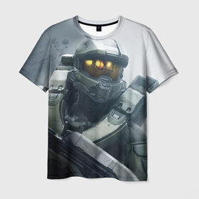 Мужская футболка 3D с принтом Halo 5 , 100% полиэфир | прямой крой, круглый вырез горловины, длина до линии бедер | halo | wars | космос | крепость | мир | ореол | оружие | реквием | стратегия | супер | фантастика