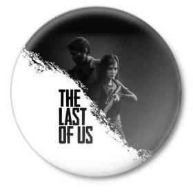 Значок с принтом THE LAST OF US ,  металл | круглая форма, металлическая застежка в виде булавки | gamer | player | stels | the last of us | the last of us part 2 | бегун | джоэл | каннибалы | охотники | сталкер | топляк | цикады | щелкун | элли