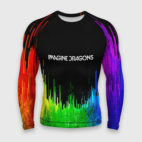 Мужской рашгард 3D с принтом IMAGINE DRAGONS ,  |  | color | imagine dragons | logo | stripes | trend | абстракция | группа | линии | лого | рок | рэп | фирменные цвета