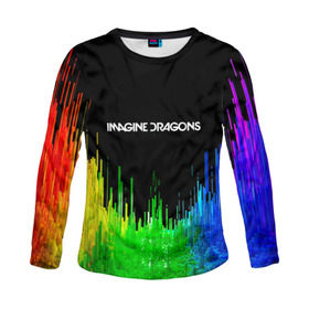 Женский лонгслив 3D с принтом IMAGINE DRAGONS , 100% полиэстер | длинные рукава, круглый вырез горловины, полуприлегающий силуэт | color | imagine dragons | logo | stripes | trend | абстракция | группа | линии | лого | рок | рэп | фирменные цвета