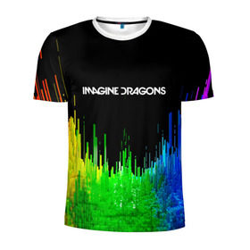 Мужская футболка 3D спортивная с принтом IMAGINE DRAGONS , 100% полиэстер с улучшенными характеристиками | приталенный силуэт, круглая горловина, широкие плечи, сужается к линии бедра | Тематика изображения на принте: color | imagine dragons | logo | stripes | trend | абстракция | группа | линии | лого | рок | рэп | фирменные цвета