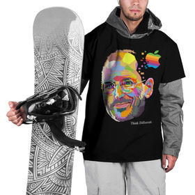 Накидка на куртку 3D с принтом Стив Джобс / Think Different , 100% полиэстер |  | Тематика изображения на принте: apple | different | ipad | iphone | jobs | steve | steven | think | аппле | джобс | жобс | основатель | создатель | стив | стивен | эпл | яблоко