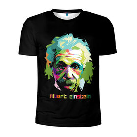 Мужская футболка 3D спортивная с принтом Эйнштейн Альберт , 100% полиэстер с улучшенными характеристиками | приталенный силуэт, круглая горловина, широкие плечи, сужается к линии бедра | albert | einstein | альберт | великий | закон | легендарный | нобелевская | относительности | премия | профессор | теория | ученый | физик | физика | энштейн