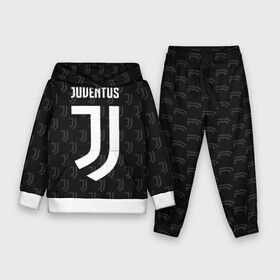 Детский костюм 3D (с толстовкой) с принтом Juventus FC Pattern ,  |  | Тематика изображения на принте: juventus | pattern | паттерн | форма | футбольная | юва | ювентус