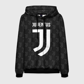 Мужская толстовка 3D с принтом Juventus FC Pattern , 100% полиэстер | двухслойный капюшон со шнурком для регулировки, мягкие манжеты на рукавах и по низу толстовки, спереди карман-кенгуру с мягким внутренним слоем. | juventus | pattern | паттерн | форма | футбольная | юва | ювентус