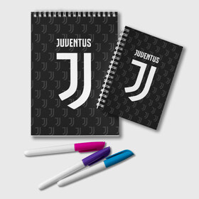 Блокнот с принтом Juventus FC Pattern , 100% бумага | 48 листов, плотность листов — 60 г/м2, плотность картонной обложки — 250 г/м2. Листы скреплены удобной пружинной спиралью. Цвет линий — светло-серый
 | Тематика изображения на принте: juventus | pattern | паттерн | форма | футбольная | юва | ювентус