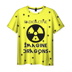Мужская футболка 3D с принтом Imagine Dragons radioactive , 100% полиэфир | прямой крой, круглый вырез горловины, длина до линии бедер | dragons | evolve | imagines | imagining | radioactive | вообрази драконов | имеджин драгонс | рок | хит